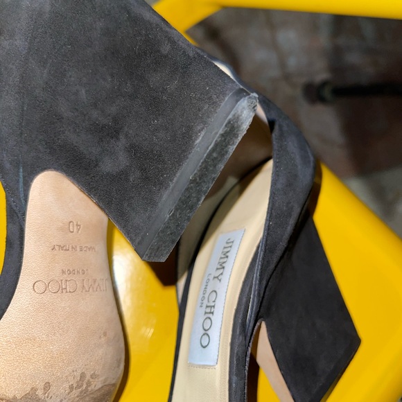 Jimmy Choo London Women’s Black Suede Sandals | GUC | Size 40/US Approx. 8.5-9 - Picture 9 of 9
